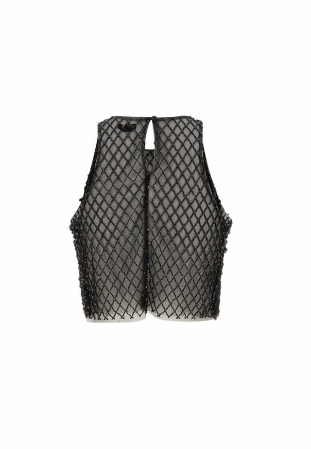 ELISABETTA FRANCHI エリザベッタ フランキ Black トップス レディース 秋冬2023 TO02037E2 110  【関税・送料無料】【ラッピング無料】 i｜au PAY マーケット