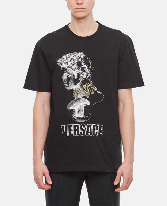 VERSACE ヴェルサーチ ブラック Black Tシャツ メンズ 春夏2023 10084851A060671B000  【関税・送料無料】【ラッピング無料】 ia｜au PAY マーケット