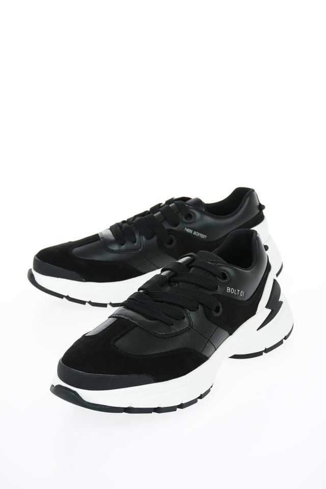 NEIL BARRETT ニール バレット Black スニーカー BCT316 L9003 524 メンズ LEATHER BOLT01  SNEAKERS 【関税・送料無料】【ラッピング無料｜au PAY マーケット