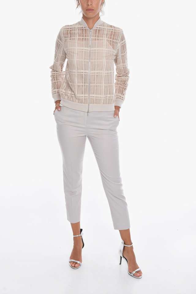 FABIANA FILIPPI ファビアナ フィリッピ Beige トレーナー GCD221W217F528078 レディース  MESHED-COTTON ZIP-UP SWEATSHIRT 【関税・送料｜au PAY マーケット