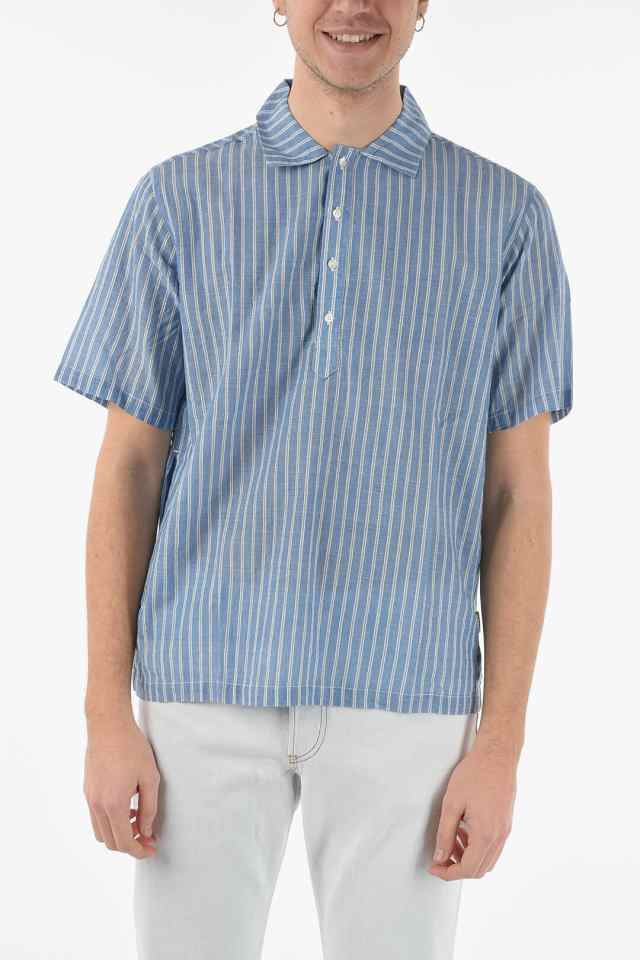 ASPESI アスペジ シャツ S2ACE91M03132125 メンズ STRIPED SHORT SLEEVED SHIRT WITH  POCKETS 【関税・送料無料】【ラッピング無料】 dk｜au PAY マーケット