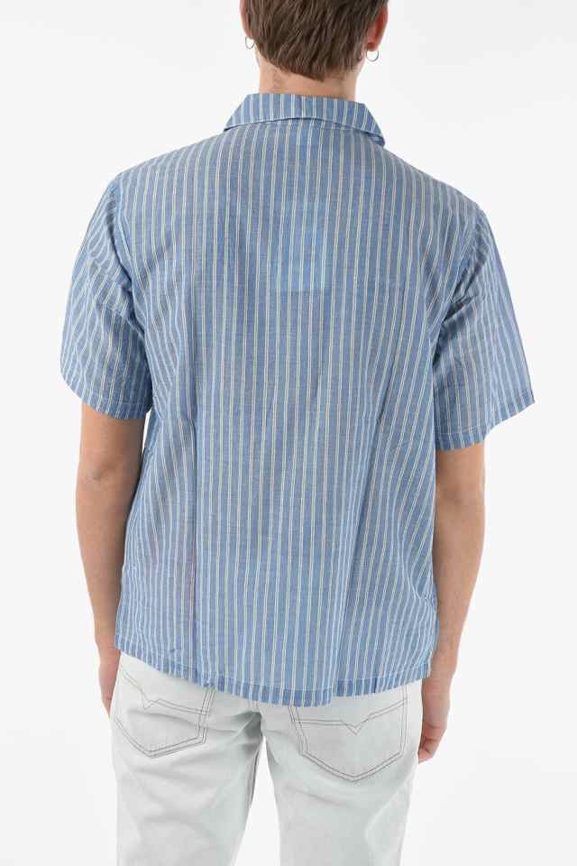 ASPESI アスペジ シャツ S2ACE91M03132125 メンズ STRIPED SHORT SLEEVED SHIRT WITH  POCKETS 【関税・送料無料】【ラッピング無料】 dk｜au PAY マーケット