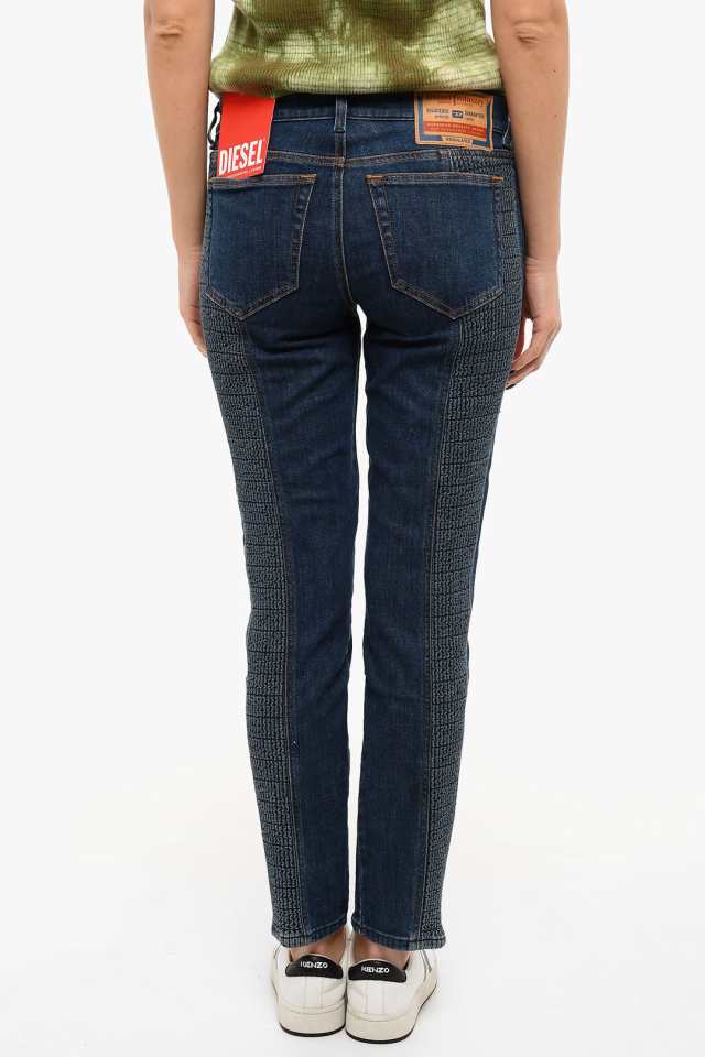 DIESEL ディーゼル デニム A05569 09D22 01 レディース MID-WASHED D-VISION SKINNY JEANS  WITH RUFFLED DETAILING 【関税・送料無料】【｜au PAY マーケット