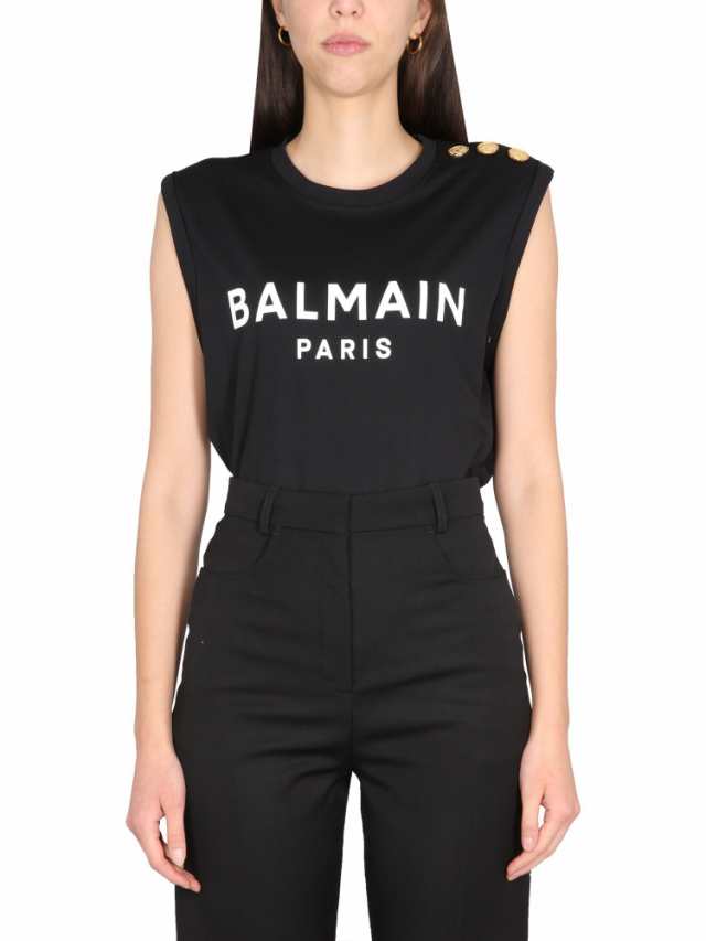 BALMAIN バルマン ブラック NERO Tシャツ レディース 秋冬2023