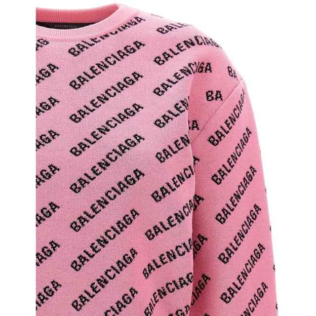 BALENCIAGA バレンシアガ ピンク Pink Logo sweater ニットウェア
