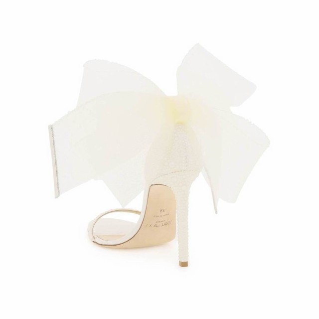JIMMY CHOO ジミーチュウ Bianco Jimmy choo aveline 100 sandals サンダル レディース 秋冬2022  AVELINE 100 BAR 【関税・送料無料】【｜au PAY マーケット
