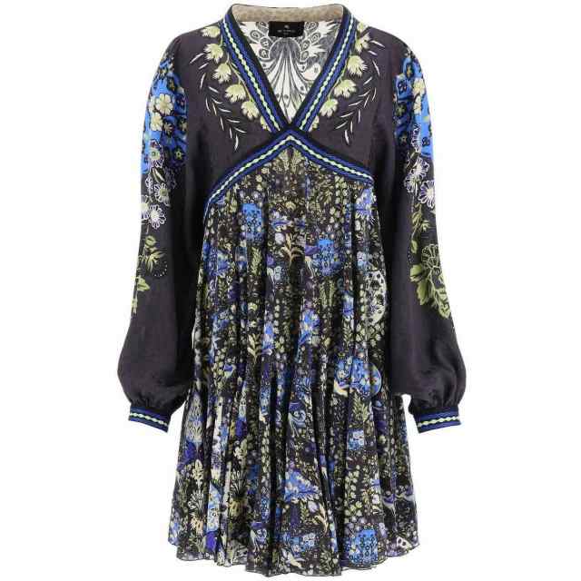 ETRO エトロ Colori misti Etro floral silk tunic dress ドレス ...