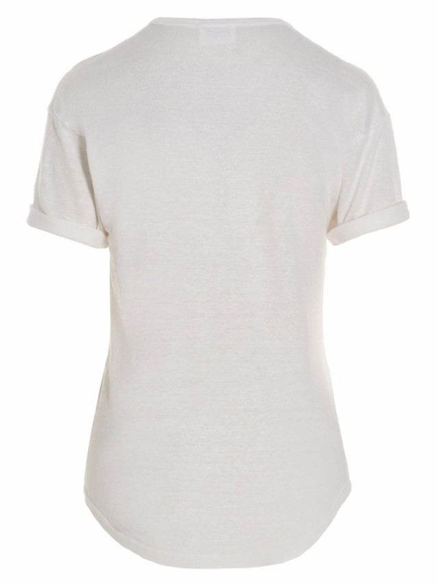 ISABEL MARANT ETOILE イザベル マラン エトワール ホワイト White/Black Tシャツ レディース 秋冬2023  23PTS0004FAA1N09E20WH 【関税・｜au PAY マーケット