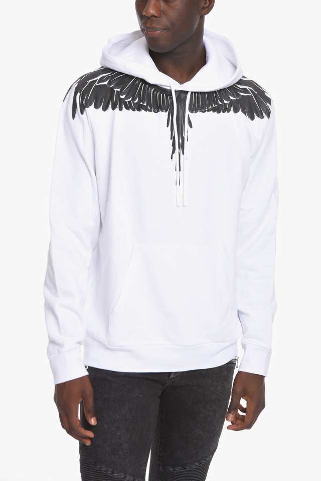 MARCELO BURLON マルセロ バーロン トレーナー CMBB007C99FLE001 0110 メンズ BRUSHED COTTON  ICON WINGS HOODIE 【関税・送料無料】【ラ｜au PAY マーケット