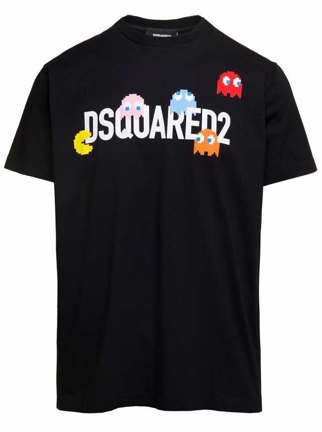 DSQUARED2 ディースクエアード ブラック Nero Tシャツ メンズ 秋冬2023