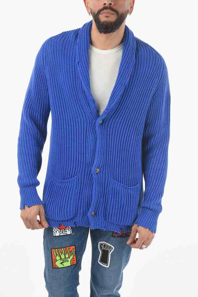 LANEUS ラネウス Blue ニットウェア S22LANUCDU551BLUETTE メンズ CABLE KNITTED MAXI  CARDIGAN 【関税・送料無料】【ラッピング無料】 d｜au PAY マーケット