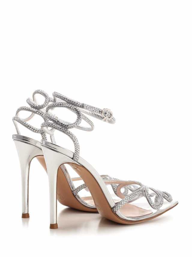 GIANVITO ROSSI ジャンヴィトロッシ シルバー Silver サンダル レディース 秋冬2023 G95447.15RIC.PULTRSS  【関税・送料無料】【ラッピン｜au PAY マーケット