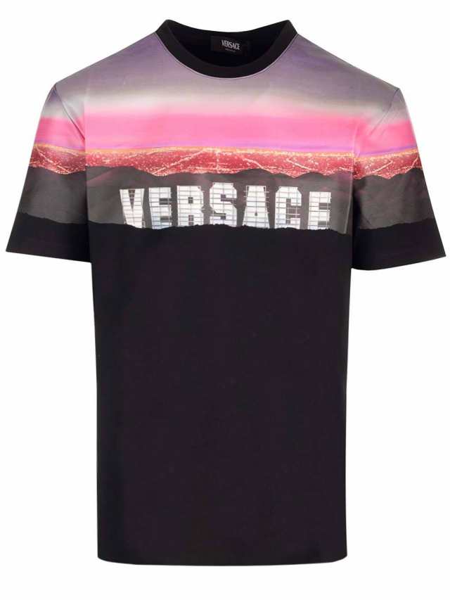 VERSACE ヴェルサーチ ブラック Black Tシャツ メンズ 秋冬2023 10129261A093372B510  【関税・送料無料】【ラッピング無料】 ia｜au PAY マーケット