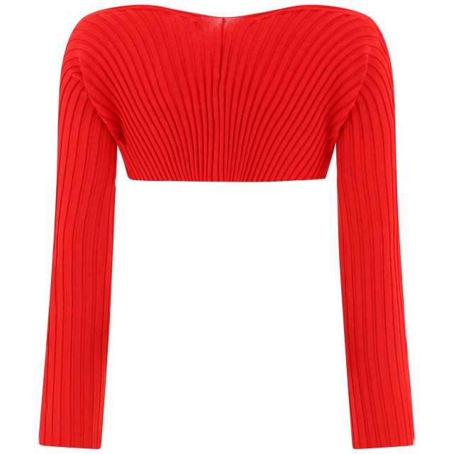 JACQUEMUS ジャックムス レッド Red ”La Maille Pralu” cardigan