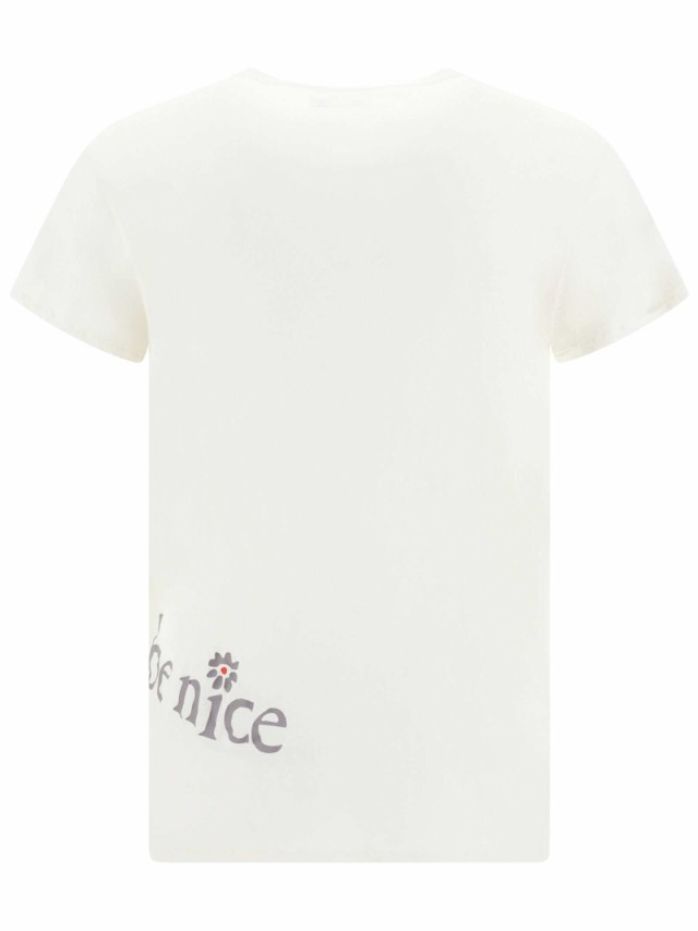 ERL イーアールエル WHITE Tシャツ メンズ 春夏2023 ERL06T012 WHITE 【関税・送料無料】【ラッピング無料】 ia｜au  PAY マーケット