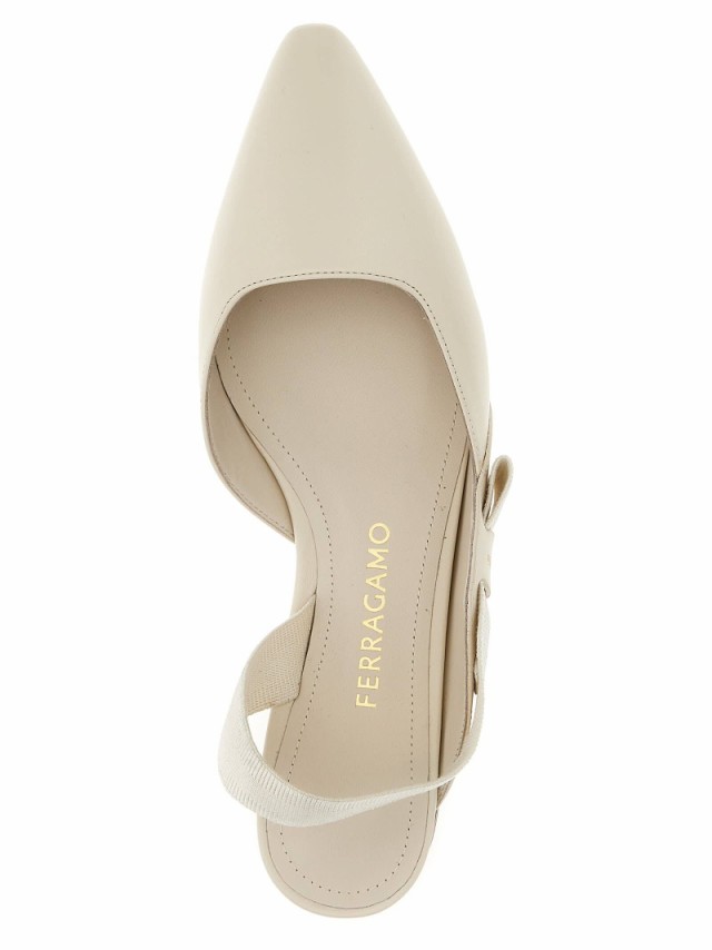 FERRAGAMO フェラガモ ホワイト White フラットシューズ レディース