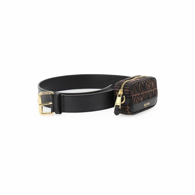 MOSCHINO モスキーノ ブラック Nero Moschino belt with pouch ベルト