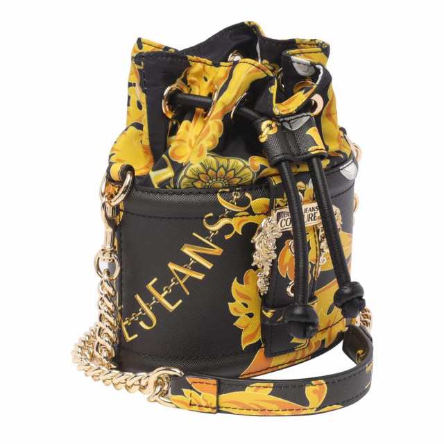 VERSACE JEANS COUTURE ヴェルサーチェ・ジーンズ・クチュール BLACK/YELLOW トートバッグ レディース 秋冬2023  75VA4BF4 ZS807 G89 【関｜au PAY マーケット