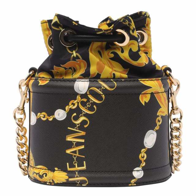 VERSACE JEANS COUTURE ヴェルサーチェ・ジーンズ・クチュール BLACK/YELLOW トートバッグ レディース 秋冬2023  75VA4BF4 ZS807 G89 【関｜au PAY マーケット