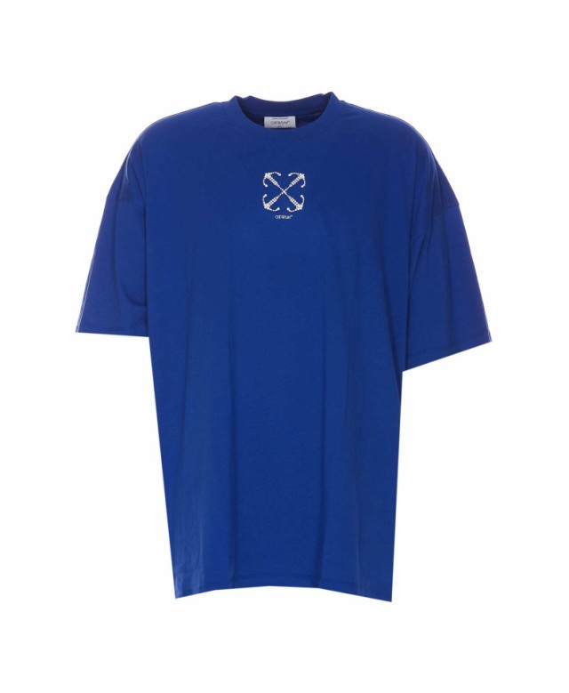 OFF WHITE オフホワイト ブルー Blue Tシャツ メンズ 秋冬2023 OMAA161F23JER013 6901  【関税・送料無料】【ラッピング無料】 ia｜au PAY マーケット