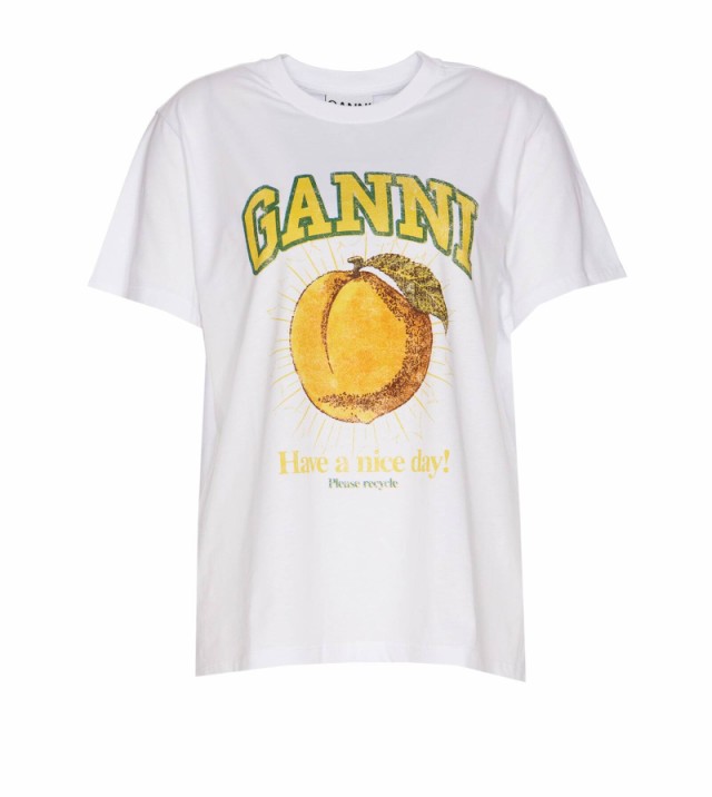 GANNI ガニー WHITE Tシャツ レディース 秋冬2023 T3529 151 【関税・送料無料】【ラッピング無料】 ia｜au PAY  マーケット