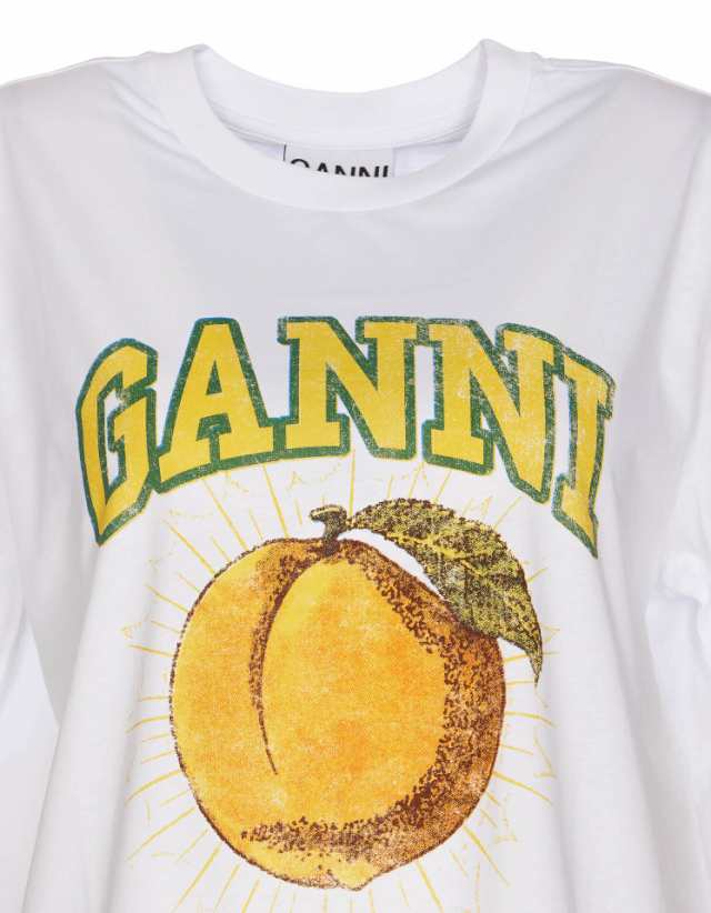 GANNI ガニー WHITE Tシャツ レディース 秋冬2023 T3529 151 【関税・送料無料】【ラッピング無料】 ia｜au PAY  マーケット