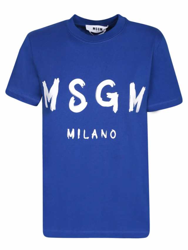 MSGM エムエスジーエム Blue Tシャツ レディース 秋冬2023 3541MDM510