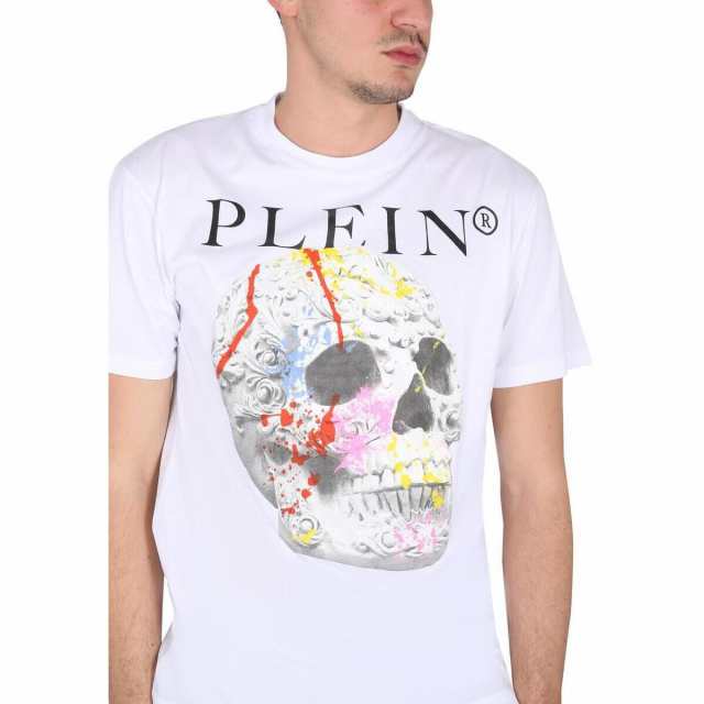 PHILIPP PLEIN フィリップ プレイン ホワイト BIANCO Tシャツ メンズ 春夏2023 SACCMTK6140_PJY002N01  【関税・送料無料】【ラッピング無｜au PAY マーケット