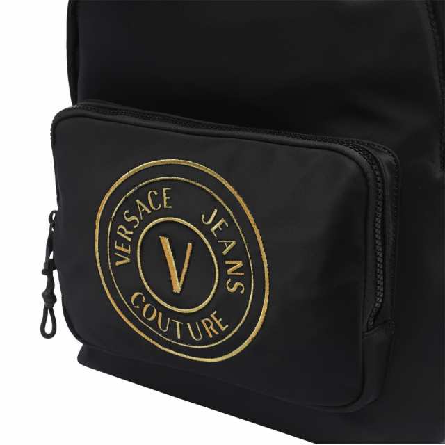 VERSACE JEANS COUTURE ヴェルサーチ ジーンズ クチュール Black バックパック メンズ 秋冬2023 75YA4B40  ZS590899 【関税・送料無料】【｜au PAY マーケット