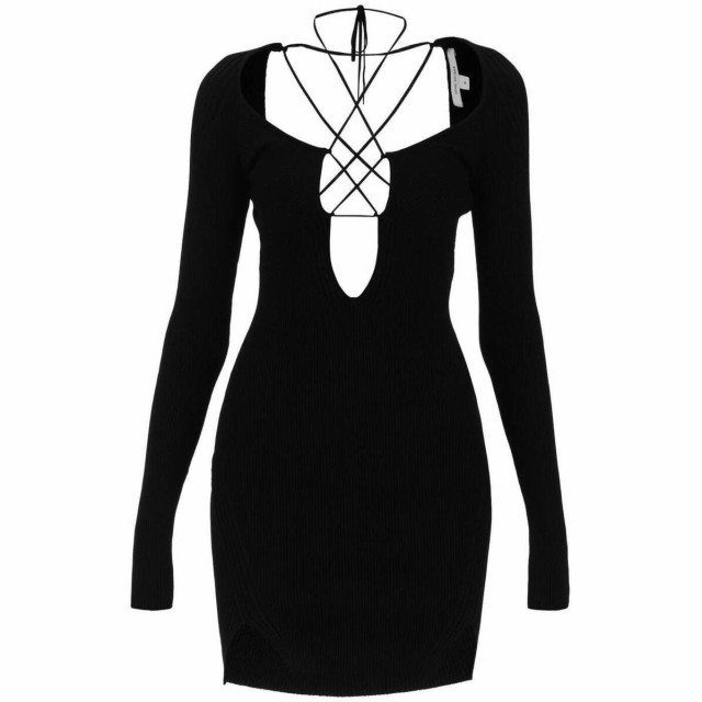 NENSI DOJAKA ネンシドジョカ Nero Nensi dojaka ribbed knit mini dress ドレス レディース  秋冬2022 KT012 【関税・送料無料】【ラッピ｜au PAY マーケット