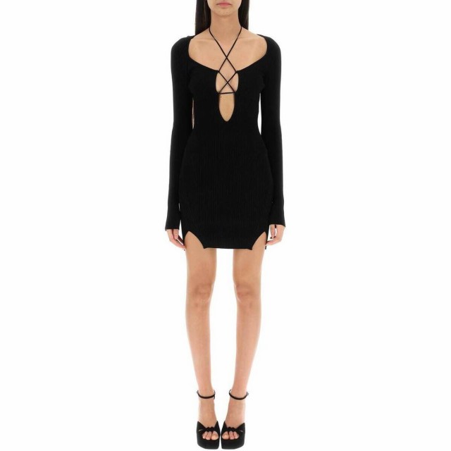 NENSI DOJAKA ネンシドジョカ Nero Nensi dojaka ribbed knit mini dress ドレス レディース  秋冬2022 KT012 【関税・送料無料】【ラッピ｜au PAY マーケット