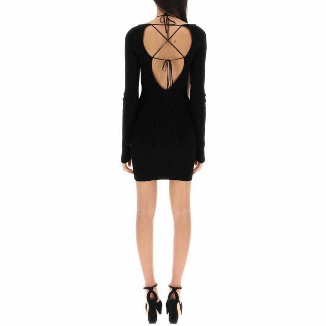 NENSI DOJAKA ネンシドジョカ Nero Nensi dojaka ribbed knit mini dress ドレス レディース  秋冬2022 KT012 【関税・送料無料】【ラッピ｜au PAY マーケット