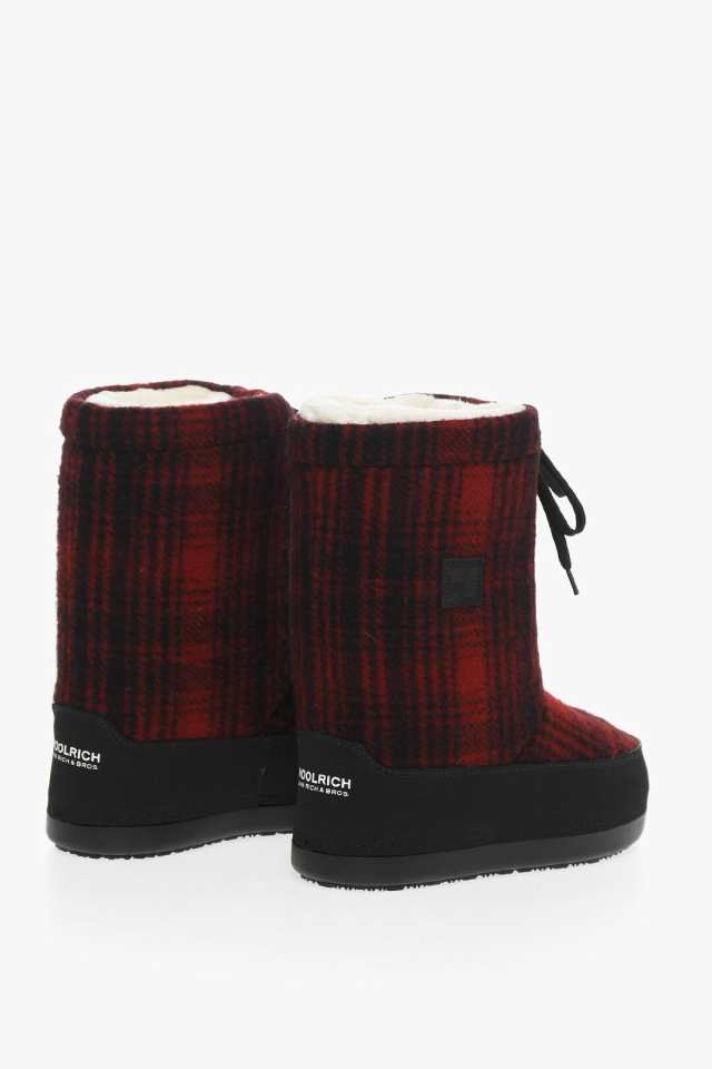 WOOLRICH ウールリッチ ブーツ COWF3140 WF220 W415 レディース WOOL BUFFALO CHECKED ARCTIC  SNOW BOOTS WITH NABUK DETAILS 【関税・送｜au PAY マーケット