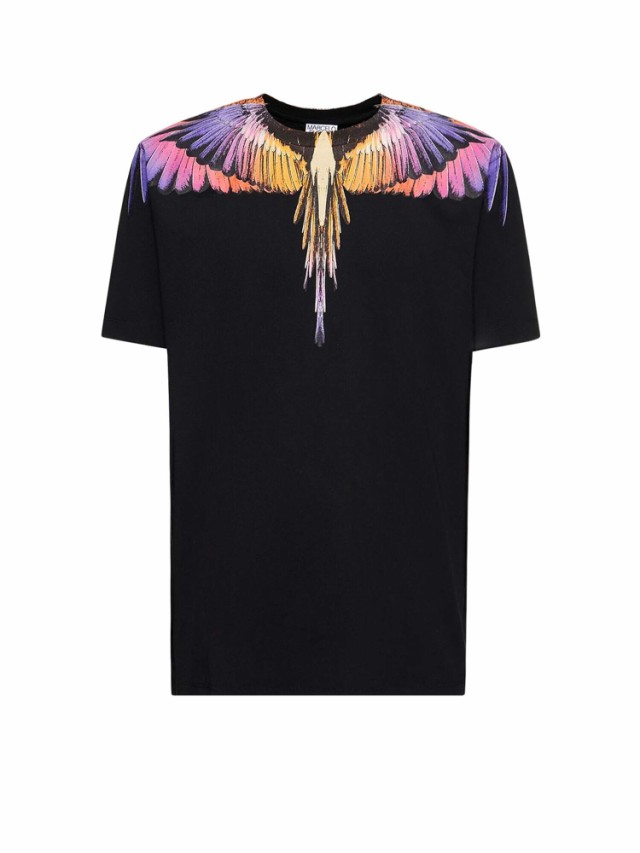 MARCELO BURLON マルセロ バーロン Tシャツ メンズ 秋冬2023 CMAA018F23JER001 1030 BLACK PINK  【関税・送料無料】【ラッピング無料】 i｜au PAY マーケット