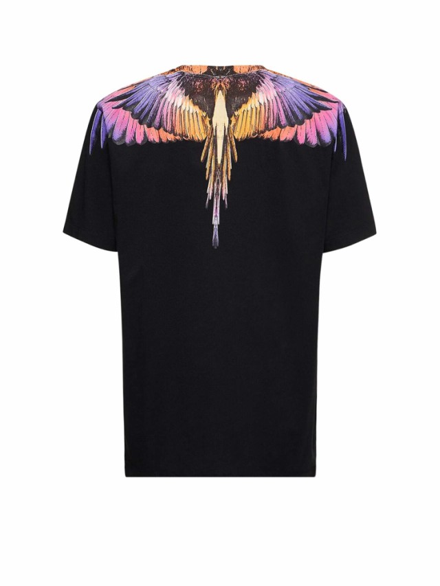 MARCELO BURLON マルセロ バーロン Tシャツ メンズ 秋冬2023 CMAA018F23JER001 1030 BLACK PINK  【関税・送料無料】【ラッピング無料】 i｜au PAY マーケット