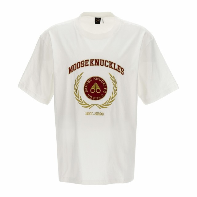 MOOSE KNUCKLES ムース ナックルズ ホワイト White Logo T-shirt T