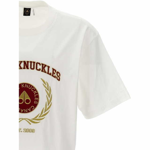 MOOSE KNUCKLES ムース ナックルズ ホワイト White Logo T-shirt T