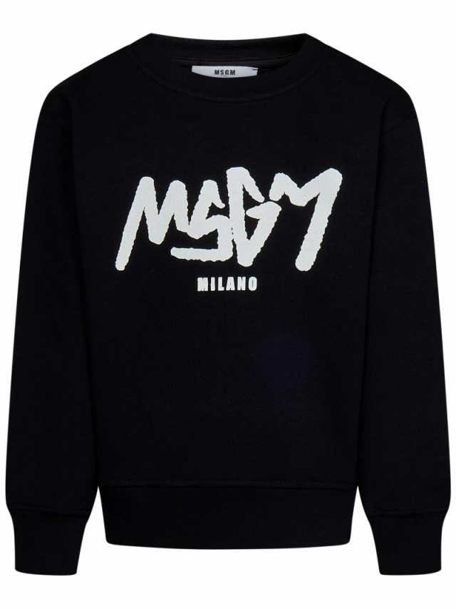 MSGM エムエスジーエム ブラック Black スウェット ボーイズ 秋冬2023 F3MSJBSW203 110  【関税・送料無料】【ラッピング無料】 ia｜au PAY マーケット