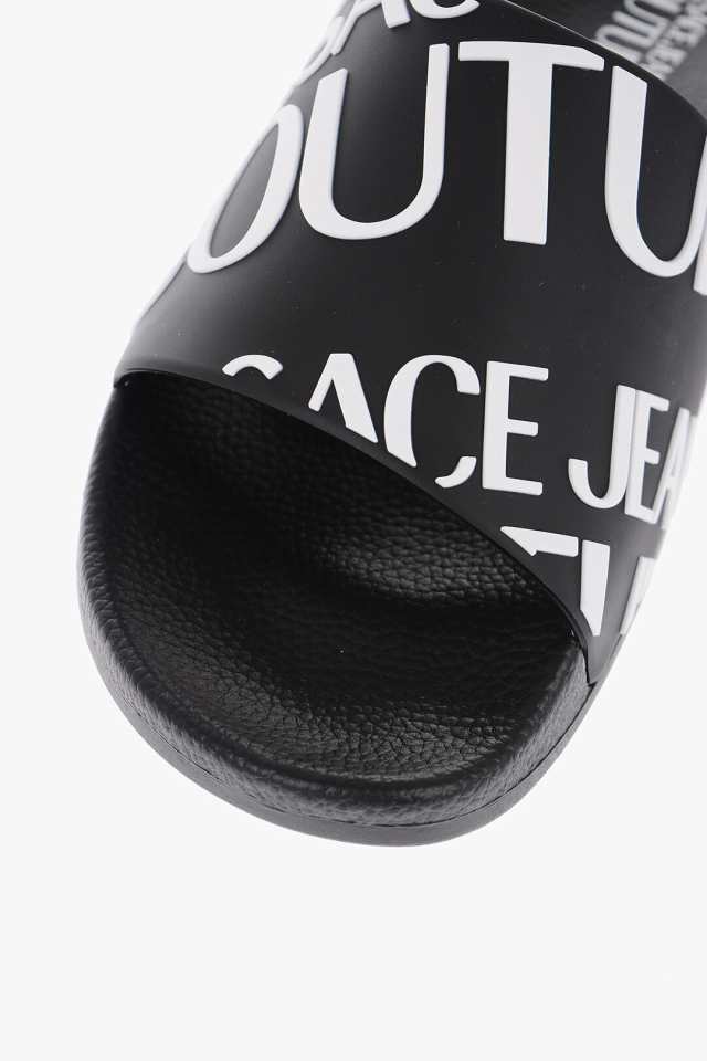 VERSACE ヴェルサーチ サンダル 74YA3SQ1 71352 899 メンズ JEANS COUTURE RUBBER SLIDES WITH  EMBOSSED LOGO 【関税・送料無料】【ラッ｜au PAY マーケット