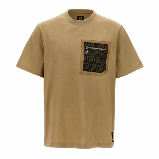 FENDI フェンディ Beige FF T-shirt Tシャツ メンズ 秋冬2023 FY1257APM4F0QB9  【関税・送料無料】【ラッピング無料】 ju｜au PAY マーケット