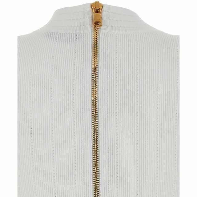 BALMAIN バルマン White Logo button knit dress ドレス レディース