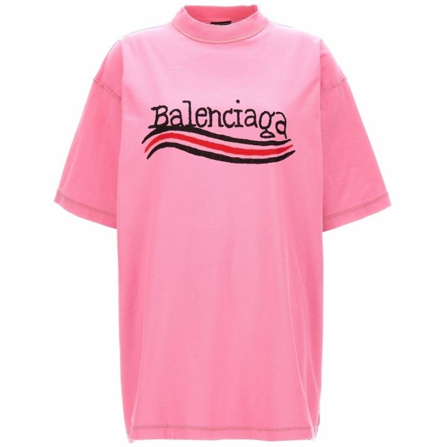 BALENCIAGA バレンシアガ ピンク Pink Logo print T-shirt Tシャツ