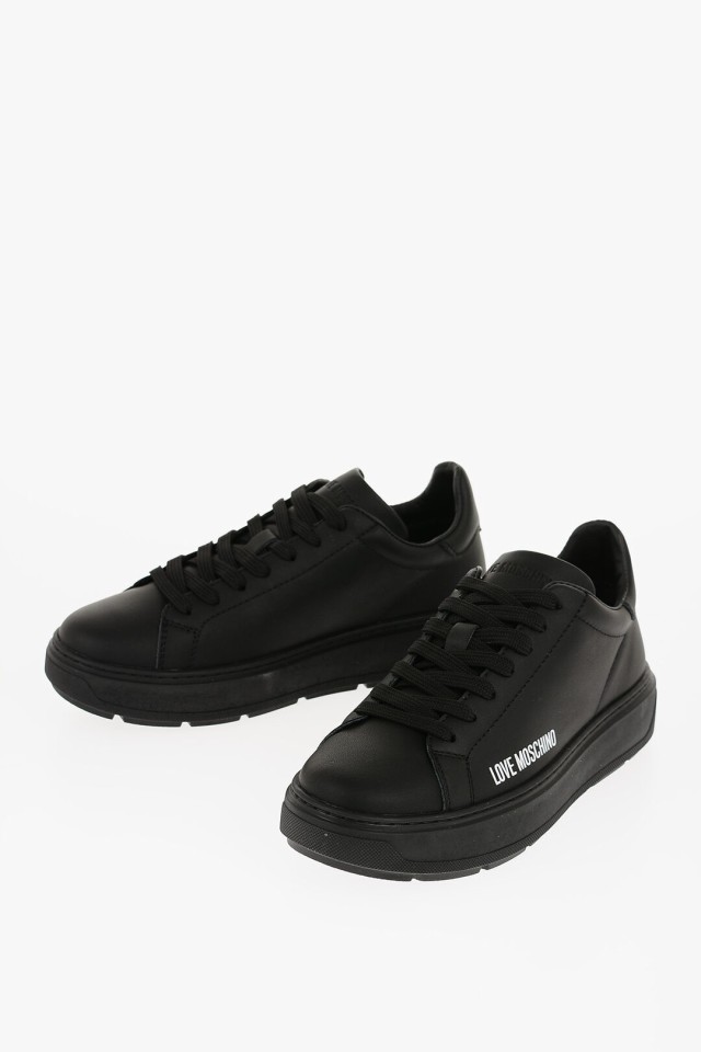 MOSCHINO モスキーノ スニーカー JA15304G1HIA0000 レディース LOVE SOLID COLOR LEATHER BOLD40  SNEAKERS 【関税・送料無料】【ラッピン｜au PAY マーケット