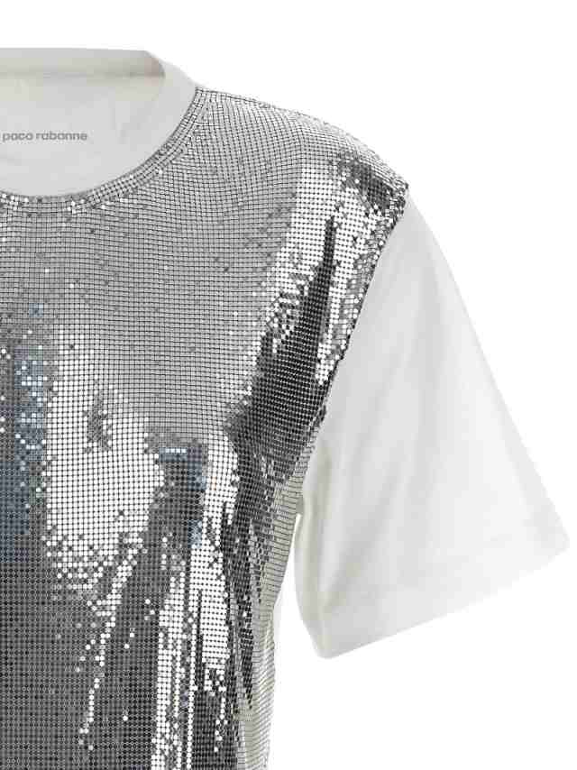 PACO RABANNE パコ ラバンヌ Silver Tシャツ レディース 秋冬2023 23AXTO639CO0481M094  【関税・送料無料】【ラッピング無料】 ia｜au PAY マーケット