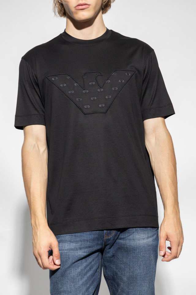 EMPORIO ARMANI エンポリオ アルマーニ ブラック Nero Tシャツ メンズ 秋冬2023 6R1T78 1JUVZ0999  【関税・送料無料】【ラッピング無料】｜au PAY マーケット