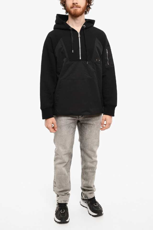 NEIL BARRETT ニール バレット トレーナー BJS025C R511C 3158 メンズ DOUBLE LAYED ICONIC  PIERCING HOODIE 【関税・送料無料】【ラッピ｜au PAY マーケット