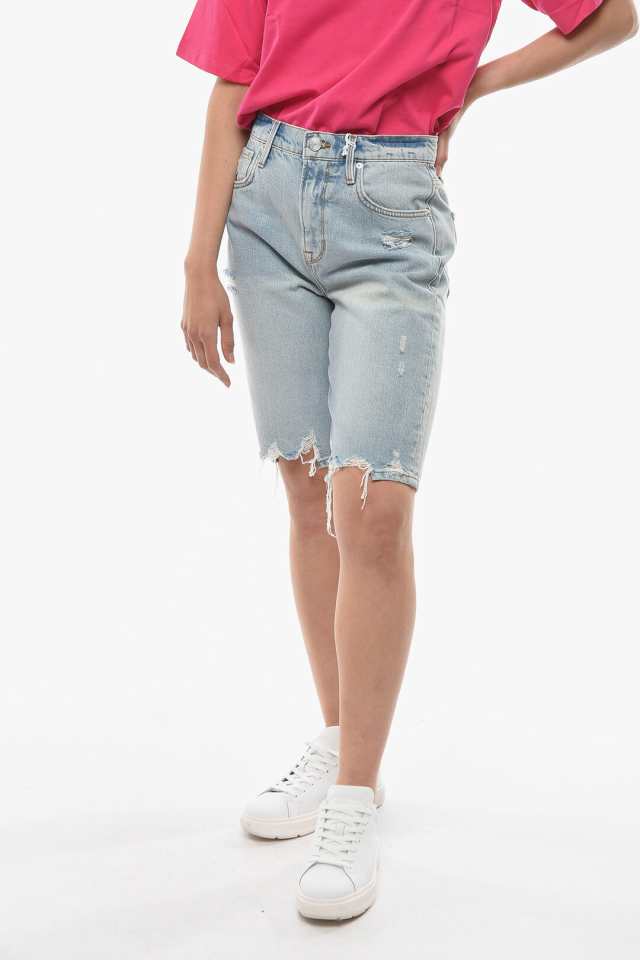 FRAME フレーム Blue デニム LVB385DE/K CL レディース VINTAGE EFFECT DENIM SHORTS  【関税・送料無料】【ラッピング無料】 dk｜au PAY マーケット