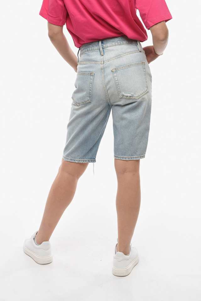 FRAME フレーム Blue デニム LVB385DE/K CL レディース VINTAGE EFFECT DENIM SHORTS  【関税・送料無料】【ラッピング無料】 dk｜au PAY マーケット