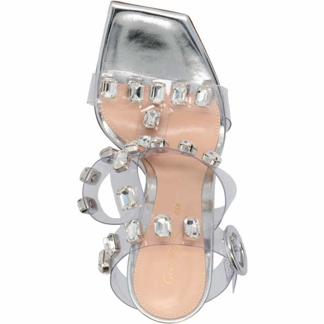 GIANVITO ROSSI ジャンヴィトロッシ シルバー Silver Glass sandals サンダル レディース 春夏2023  G3224515RICGMETRASPSILVER 【関税・｜au PAY マーケット