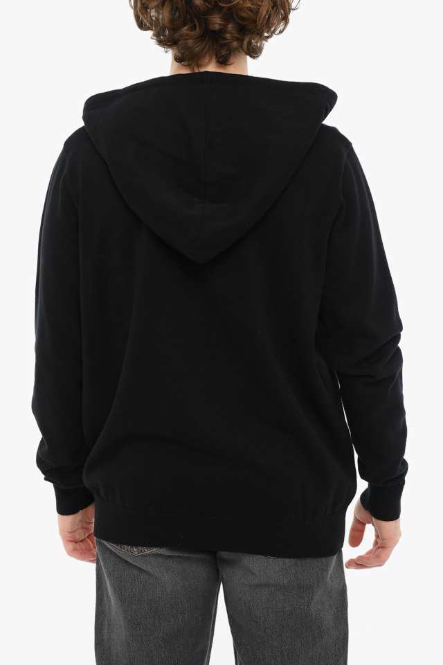 JOHN RICHMOND ジョンリッチモンド Black トレーナー RMP22047MAG6 0 BLACK メンズ EMBROIDERED  HOODIE WITH PINS AND DRAWSTRINGS 【関｜au PAY マーケット